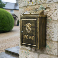Vintage Wall Mailbox Rainproof Vintage Mailbox Weather Resistant for Entrance