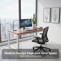 Simple Computer Desk Thickened Board Minimalist Writing Desk Spacious Desktop Modern Study Table for Students, Remote Workers, Dorm Room, Bedroom