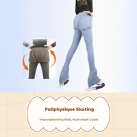 Girls Skating Leggings, Protective, Training, Black