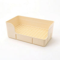 Rabbit Litter Box with Grid Large Small Animal Toilet Sturdy for Cages, Rabbits