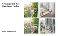Balcony Drying Rack Open-Frame Window Drying Rack Rectangular for Similar Ledge