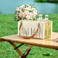 Foldable Storage Basket Collapsible Rectangular Plastic Basket Space-Saving