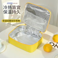 Portable Lunch Bag with Divided Container and Thermal Pack
