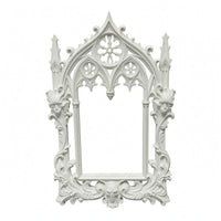 Ornate Baroque White Finish House Decoration Pointed Spires