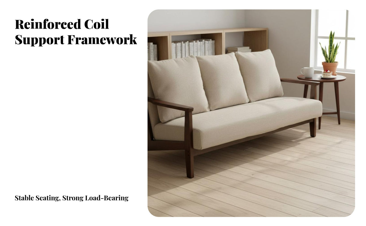 Comfortable Cushions Wooden Frame Sofa and Table Set Modern Design Commercial Furniture Stable Structure Lounge Seating Modular Arrangement for Cafe Owners, Restaurant Managers, Interior Designers, Coffee Shop, Tea House, Office Reception, Waiting Room