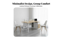 Multi-Person Cubicle Bench Minimalist Design Workstation Spacious Workspace Office Furniture for Teams, Corporate Environment, Call center, Study Room