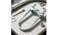 Antenna Mast Clamp Galvanized Mast Clamp with U-Fasteners Serrated Pole Mounting Bracket for Installers, Hobbyists, Communications Installations