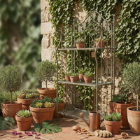 Wrought Iron Flower Stand Vintage Three-Tier Flower Stand Sturdy Home Decor