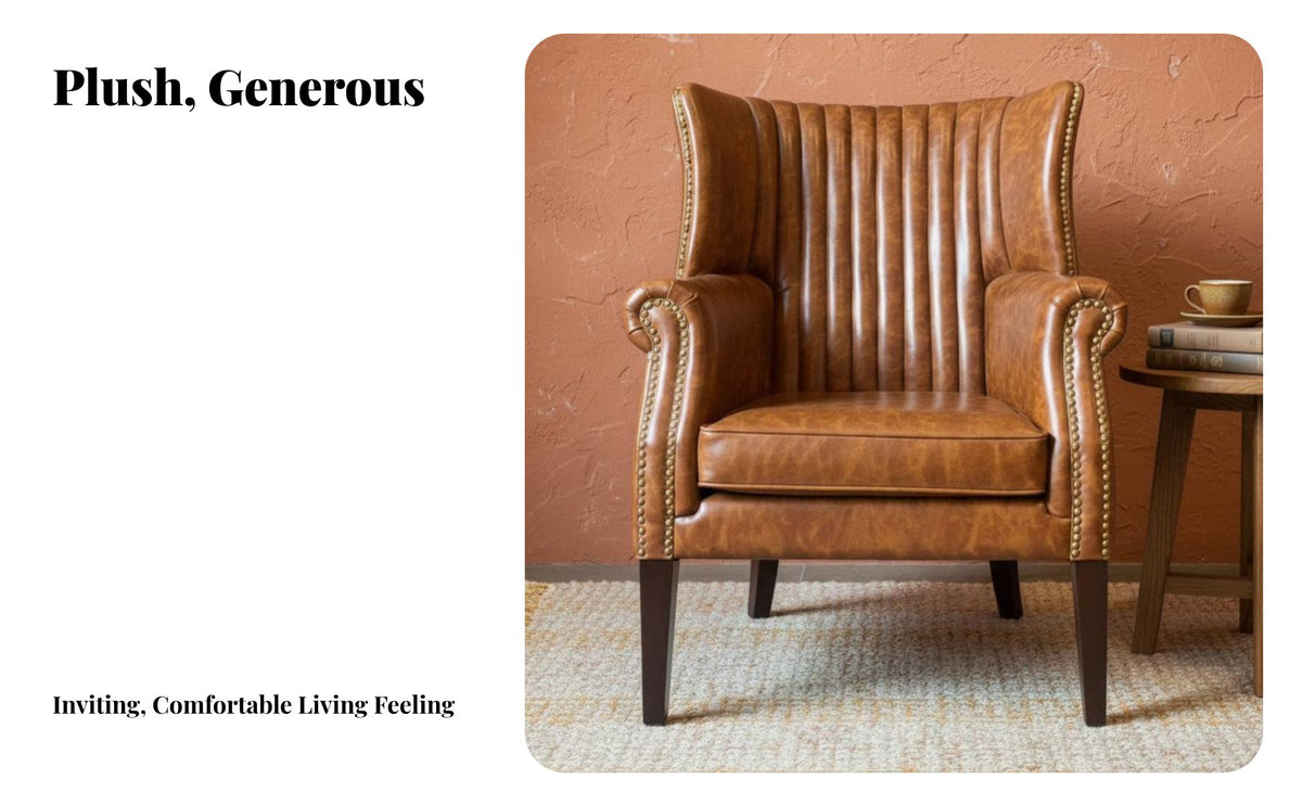 timeless Country design highrear armchair Chair Vintage Design Upholstered highrear armchair Armchair Button-Tufted spinerest Living Room Furniture Highrear Support for Homeowners, Business Owners, Coffee Shop, Office, Bedroom, perusing corner