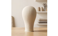 Pinnable Canvas Mannequin Head Flat-Base Canvas Block Head Professional Long-Lasting for Hair Stylists, Cosmetology Students
