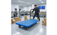 Perforated Platform Trolley Heavy-Duty Foldable Flatbed Trolley Swivel Wheel Cart High Capacity Material Handling Reinforced