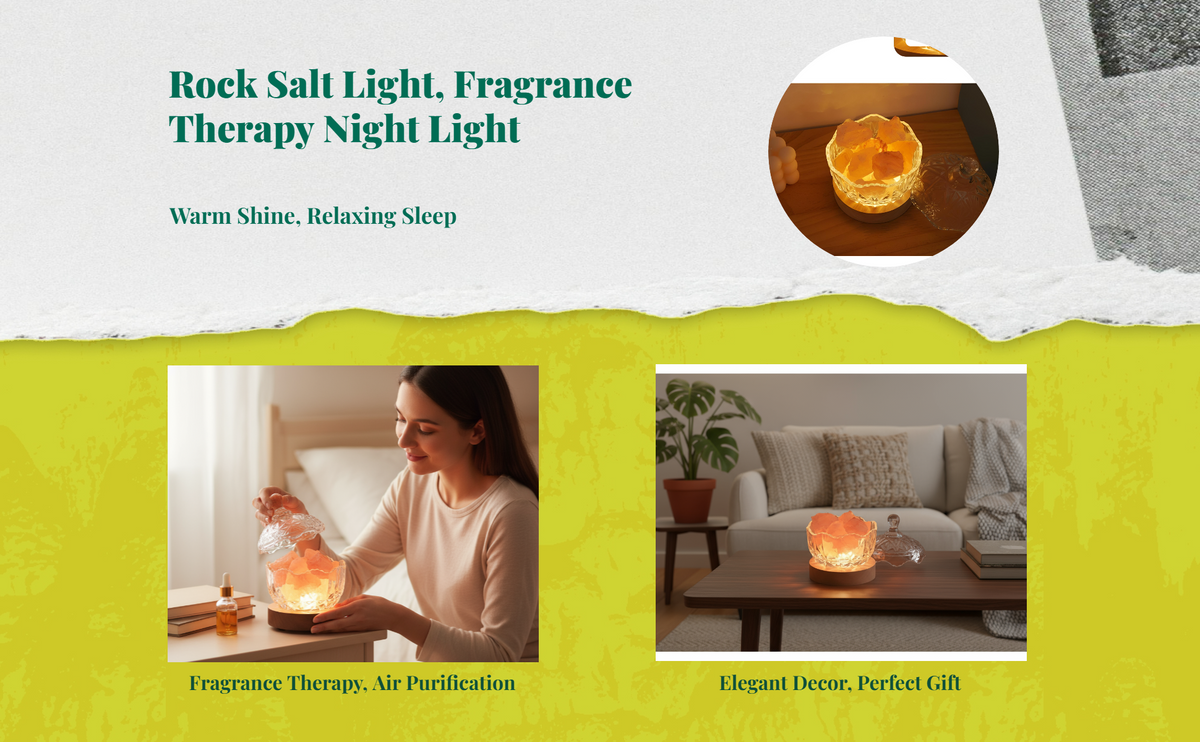 USB dimmable salt night light