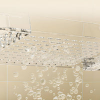 Telescoping Bathtub Rack Extendable Clear Acrylic Bath Tray Raised Rim