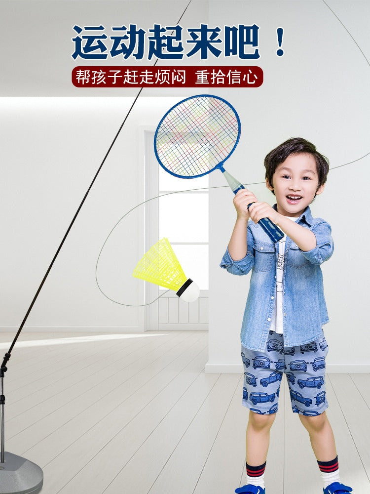 Badminton Trainer for Solo Practice with Rebound, Indoor Single Play, Children