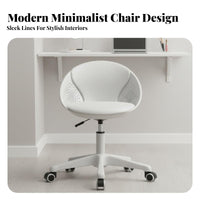 Armless Vanity Chair centersupport Support Upholstered Caster Chair Easy Assembly