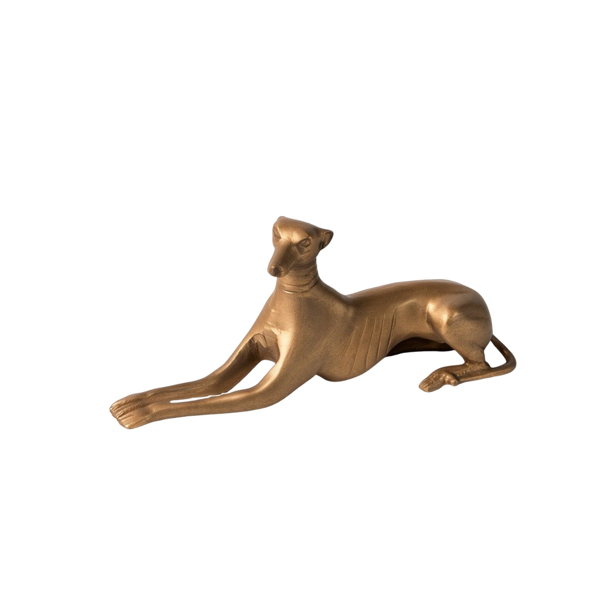 Dog Figurine Shiny Metal Dog Sculpture Modern for Homeowners, Art Collectors