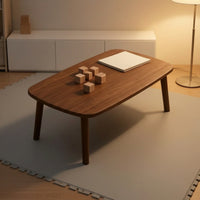 Rectangular Coffee Table Modern Coffee Table with Solid Wood Legs Minimalist Furniture for Living Room, Apartment