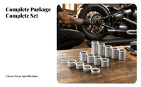 13 Pieces Assorted Lengths Motorcycle Axle Spacer Kit Silver Wheel Axle Spacer Kit Hollow Bike Hardware Cylindrical
