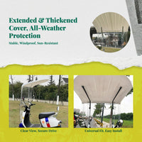Electric Scooter Rain Cover, Waterproof Sun Shield, Sunblock Protection, sturdyDuty Windshield Cover, Universal Fit, Easy Installation