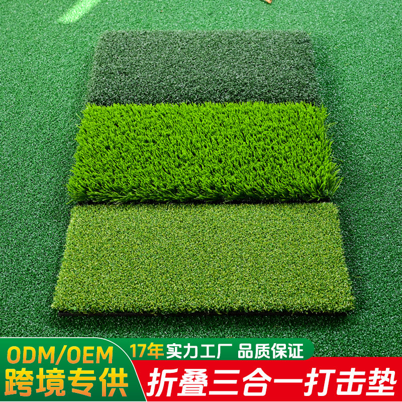 Foldable 3-in-1 Golf Hitting Mat for Indoor and Outdoor Use