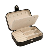Portable Travel Jewelry Case Hard-Shell Jewelry Organizer with Earring Plate Safeguarding Space-Saving for Women, Travelers, Dresser