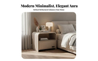 Small Storage Stand with Drawer and Shelf Curved Edges for Homeowners, Students
