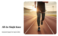 Long Knee Brace Breathable Material Long Knee Support Brace Thigh Calf Support Sleeve Non-Slip Design Knitted Compression Sleeve