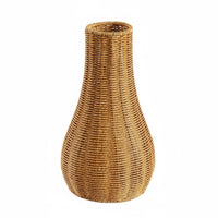 Imitation Rattan Vase Minimalist Design Floor Vase Look Home Decoration for Office