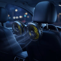 Adjustable Two-headedHead Car Fan Compact Car Seat Fan Energy-Saving Long-Lasting for Passengers