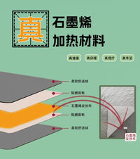石墨烯远红外理疗垫电热垫110v伏220v热敷肩颈背腿护腰发热垫美国