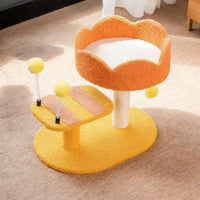 Cartoon Cat Tree Condo with Scratching Post