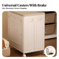 Rolling foldable Laundry Basket With casters Clothes Container Large Capacity