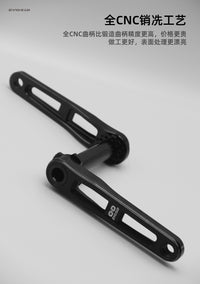 EVOSID Road Bike Crankset 3-Bolt Chainring CNC Lightweight 40-50T for Gravel and Folding Bike Modification