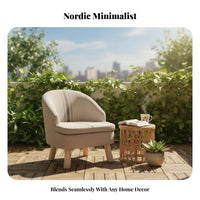 Upholstered Barrel Chair Space-Saving Upholstered Tub Chair Easy Assembly