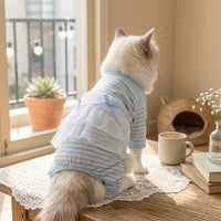 Cat Recovery Suit with Four-Legged Structure, Cuttable Belly Wrap for Daily Use, Anti-Licking Kitten Recovery Suit with Fasteners for Outdoor Use