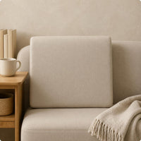 Sofa Back Cushion Even Surface Rectangular Backrest Cushion Khaki