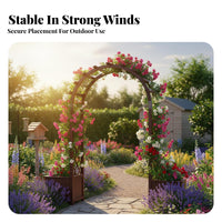 Wooden Garden Arch Weather-Resistant Wooden Garden Arbor Lattice Side Panels Climbing Plant Archway for DIY Enthusiasts, Walkway Entrance, Yard, Patio