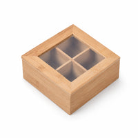 Bamboo Box with Acrylic Lid Transparent Tea Box with Acrylic Lid Wooden