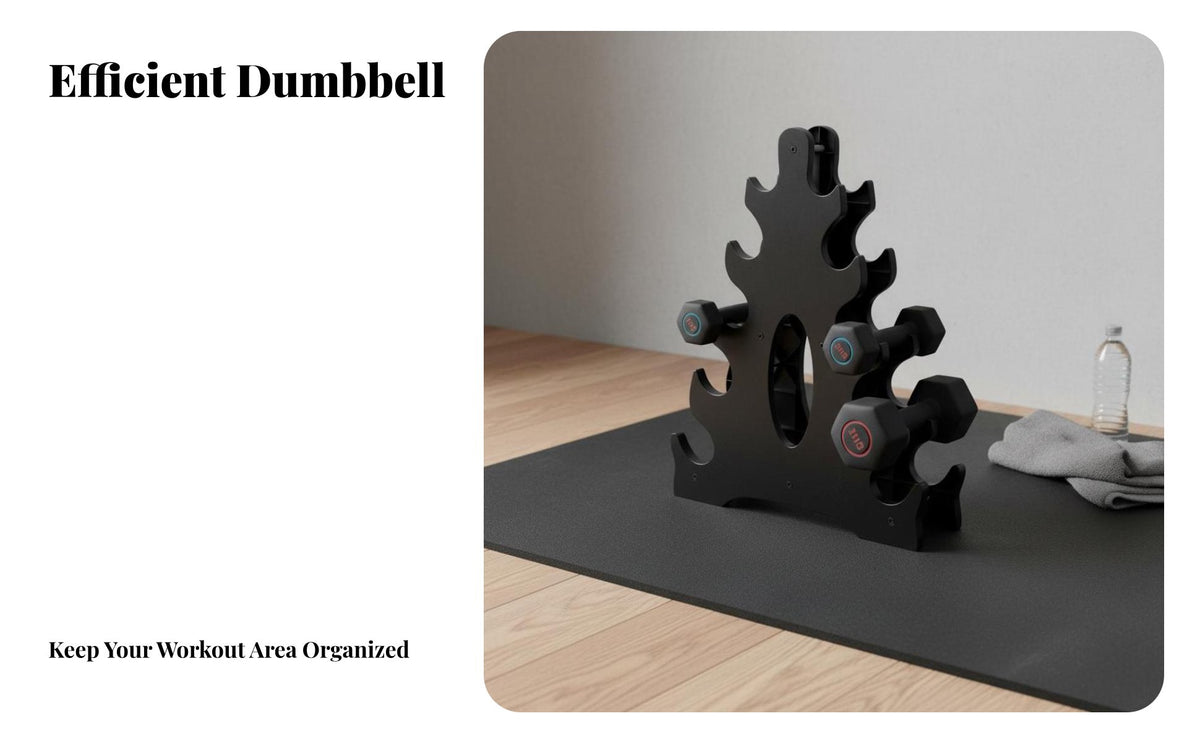 Detachable 3 Tier Dumbbell Rack Space Saving Dumbbell Tree Rack Easy Assembly for Home Gym Users