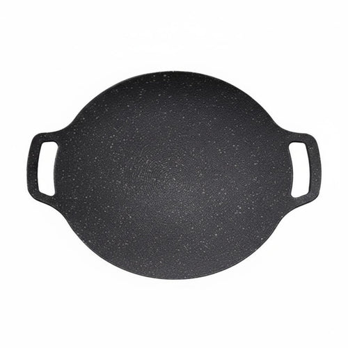 Maifan Stone Barbecue Pan Less Smoke Round Non-Stick Grill Pan Easy to Clean