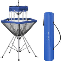 12-Chain Portable Metal Disc Golf Basket Target for Outdoor Practice