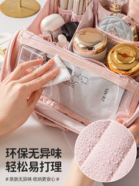 站立式化妆包大容量女多功能分区防水洗漱包旅行户外化妆品可收纳