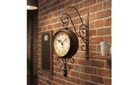 Double-Sided Wall Clock Easy to Read House Decoration for Living Room, Patio