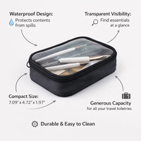 Large Toiletry Bag for Women, Waterproof Makeup Breathable Cosmetic Travel Organizing Pouch for Daily Use