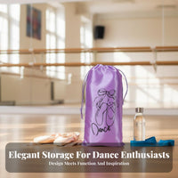 Dance Footwear Pouch Soft Material Drawstring Dance Pouch Portable Storage Bag for Dancers, Girls, Travel