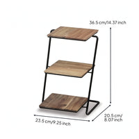 Dessert Stand with Wooden Shelves Rustic 3 Tier Cake Stand Modern Tiered Serving Platter for Party Hosts, Home Entertaining