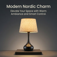 Bedside Table Lamp with Touch Control Smooth Dimming for Adults, LED with 3 Color Temperature Modes for Living Room