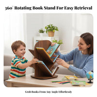 Rotating Book Stand Easy reach desktop Book Rack Stable Design for Dormitory