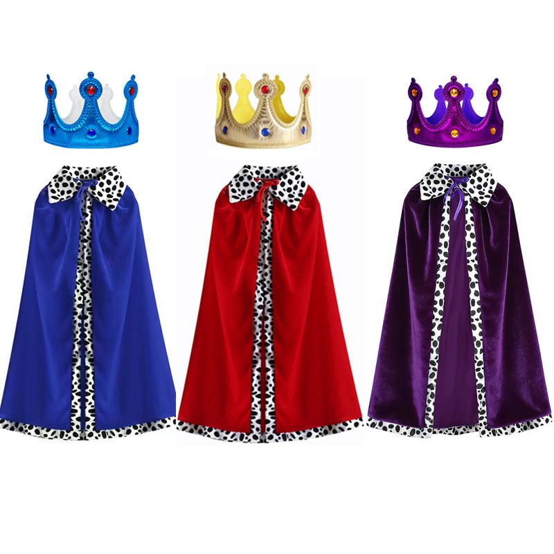 King Cape Costume for Halloween, Christmas, Red Prince Cape