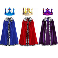 King Cape Costume for Halloween, Christmas, Red Prince Cape